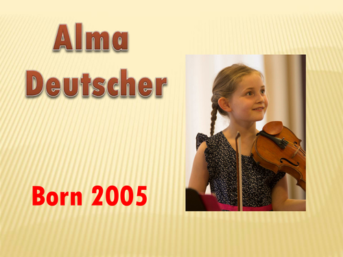 Alma Deutscher. Child prodigy and inspiration.