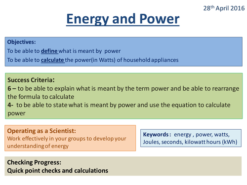 Energy and Power - Activate 2