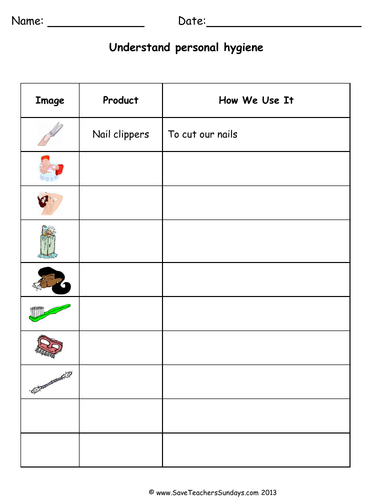 Personal Hygiene Ks1 Lesson Plan And Worksheet Teaching Resources