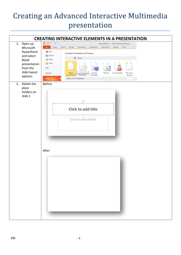 Visual Basic Advanced Interactive Multimedia presentation