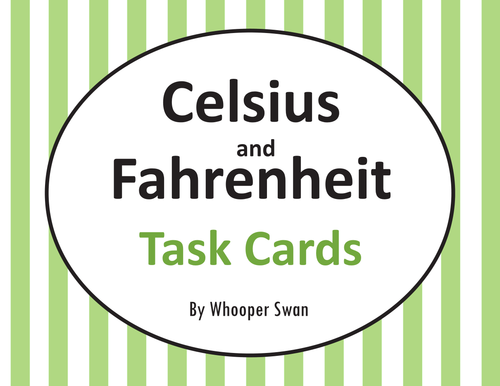 Celsius and Farenheit Task Cards