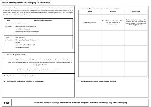 Challenging Discrimination - OCR Cambridge Nationals Health and Social Care RO21