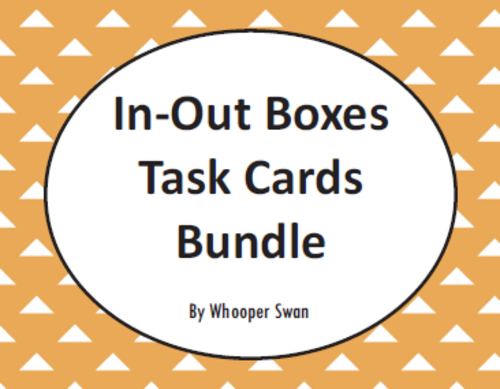 Input and Output Boxes Task Cards Bundle