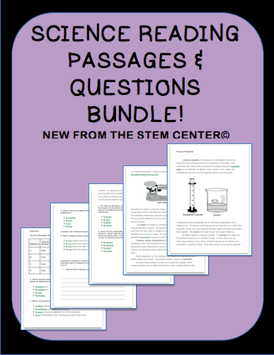 Science Reading Passages and Questions BUNDLE