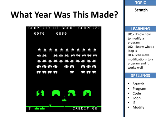 scratch space invaders code