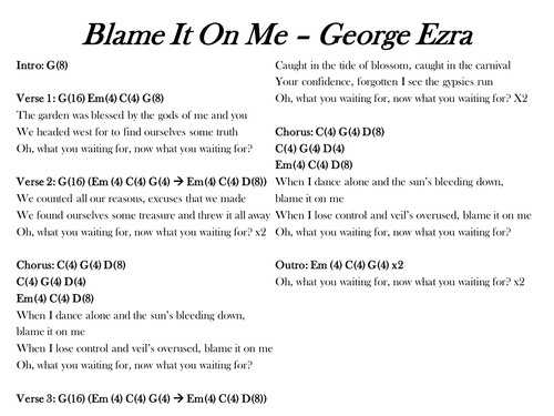 Class band song arrangements