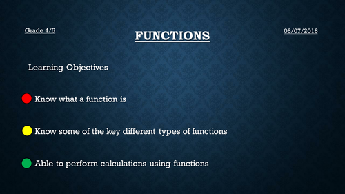 Functions (New GCSE 2015)