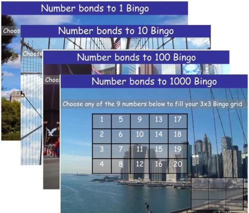 Number bonds Bingos.
