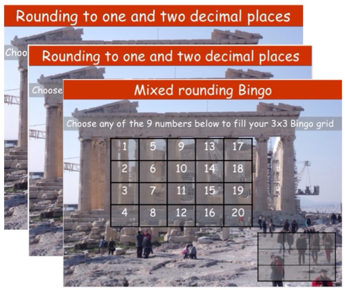 Rounding to decimal places and significant figures Bingos