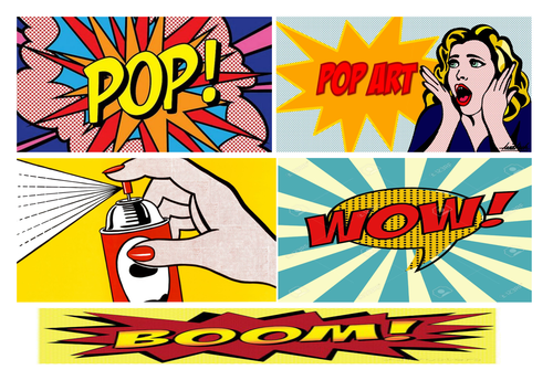 POP ART IMAGES - display material to brighten up your room