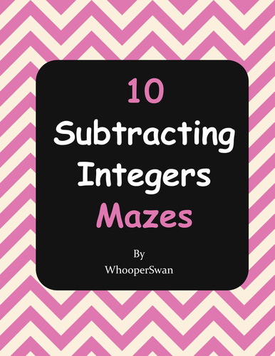 Subtracting Integers Maze