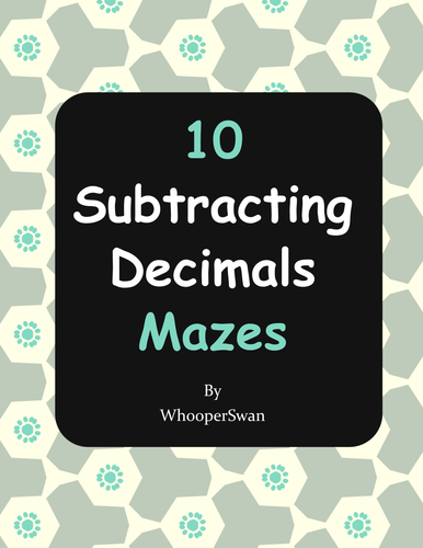 Subtracting Decimals Maze