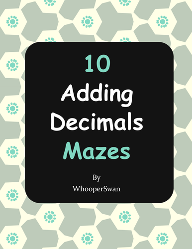 Adding Decimals Maze