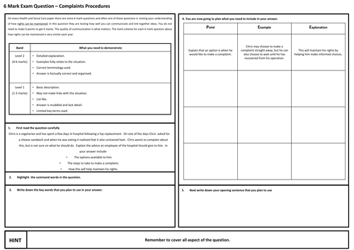 Complaints Procedures - OCR Cambridge Nationals Health and Social Care RO21