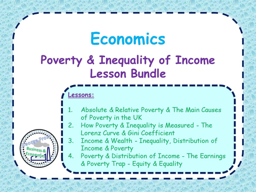 A-Level Economics: Poverty & Inequality of Income Bundle