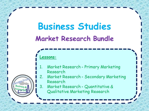 Market Research Lesson Bundle - GCSE Business Studies