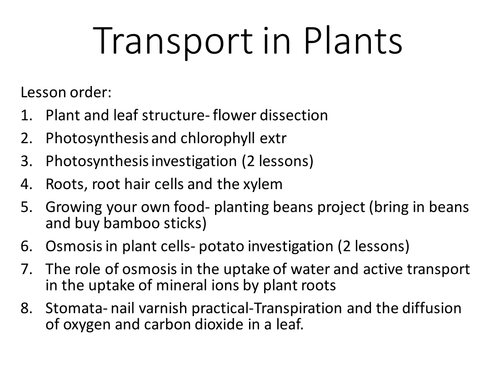 Plants complete lessons KS3
