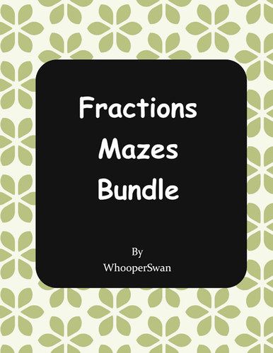 Fractions Mazes Bundle