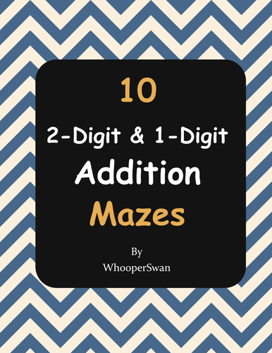 2-Digit and 1-Digit Addition Maze