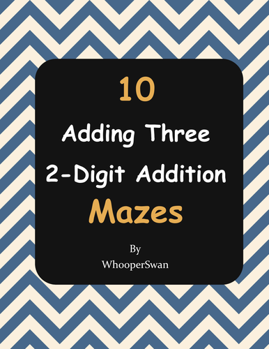 Adding Three 2-Digit Addition Maze