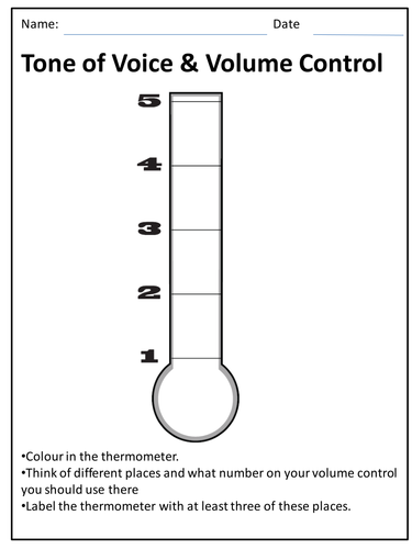 Volume control resource for social skills