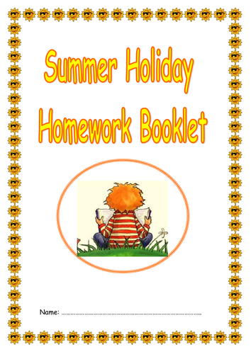 Summer fields school holiday homework 2018 image