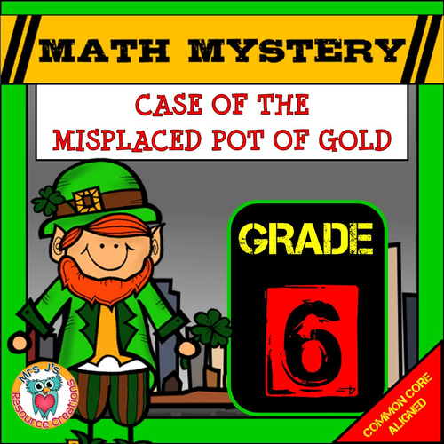 St Patrick's Day Math Mystery (GRADE 6)