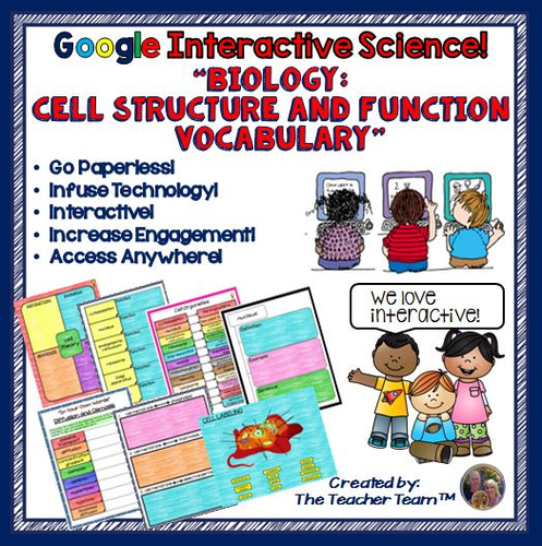 Google Drive Biology -Cell Structure and Function for Google Classroom