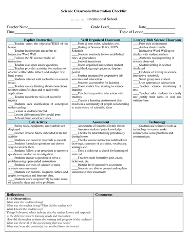 science-lesson-observation-check-list-teaching-resources