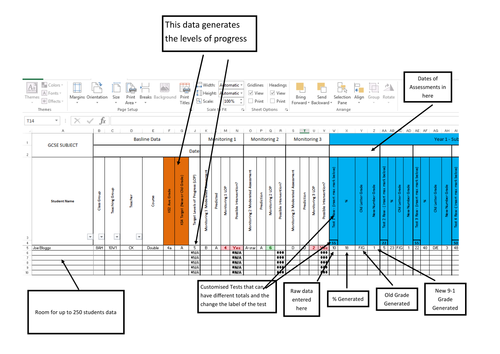 New Grade (9-1) GCSE Tracker (Screen Shots)