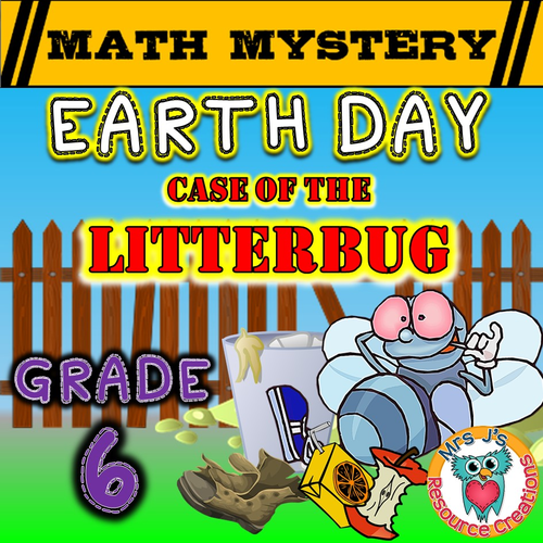 Earth Day Math Mystery (GRADE 6)