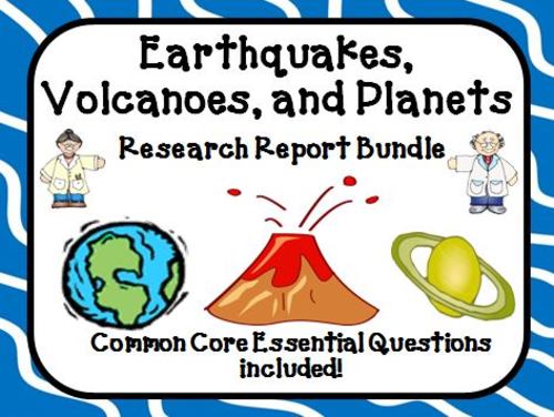 Earthquake, Volcano, and Planet Report Bundle