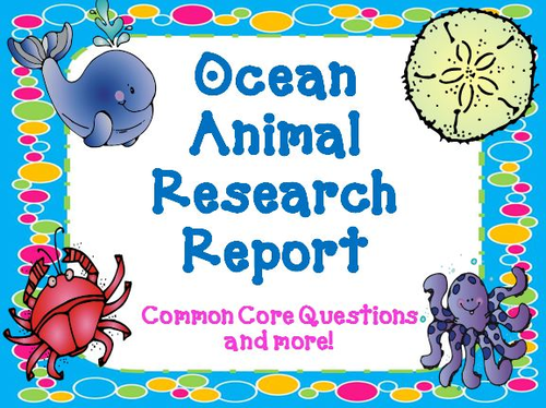 Ocean Animals Research Report | Teaching Resources