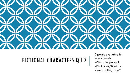 End of Year Quiz- Characters