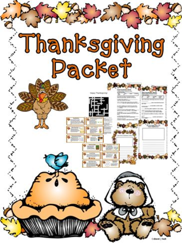 Thanksgiving Early Finishers Packet