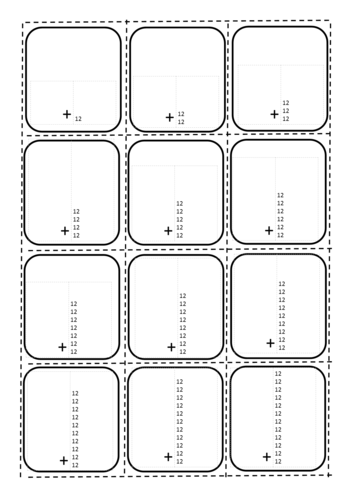 Times table cards - number, answers, arrays and repeated addition