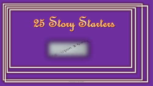 25 Story Starters