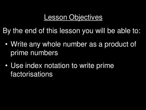 Prime Factorisation