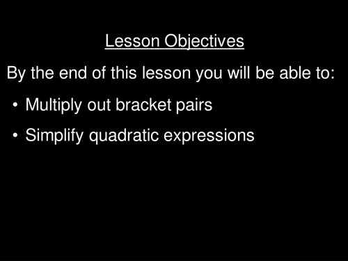 Expanding two linear brackets