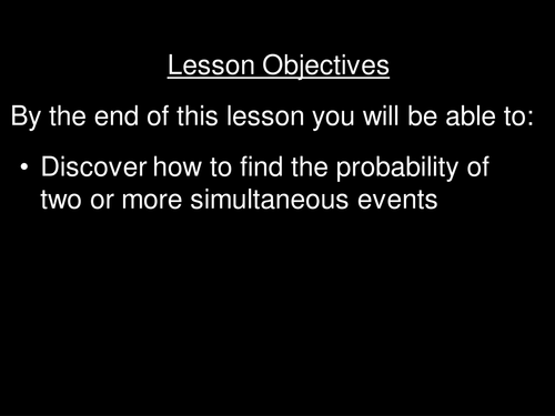 Listing outcomes (probability of multiple events)