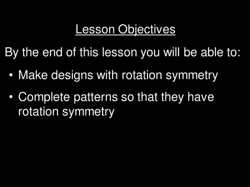 Creating designs with rotation symmetry