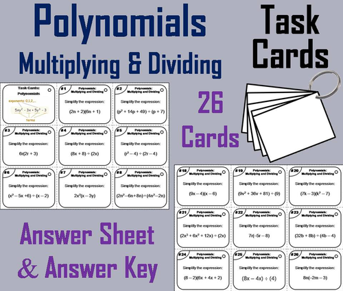 Polynomials Task Cards
