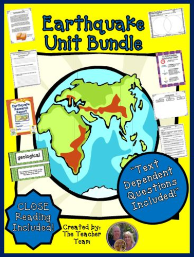 Earthquake Close Reading Unit | Teaching Resources