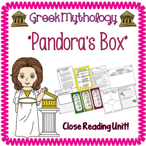 Greek Mythology Pandora's Box Close Reading Packet
