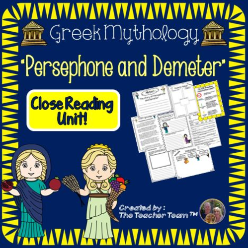 Greek Mythology Persephone and Demeter Packet