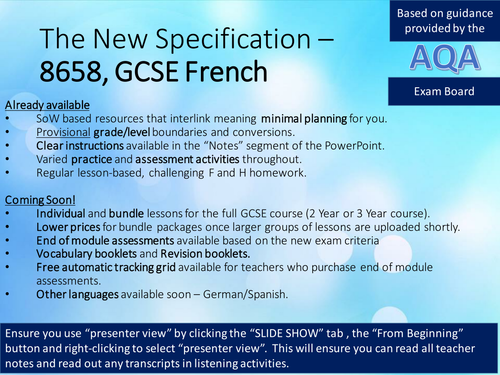 New French GCSE (AQA), Theme 1: Identity and Culture - Relationships - Lesson A - Personal Details