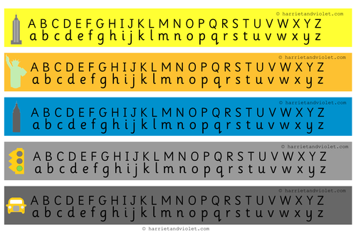 New York Building Alphabet Chart A-Z Upper and Lower Case