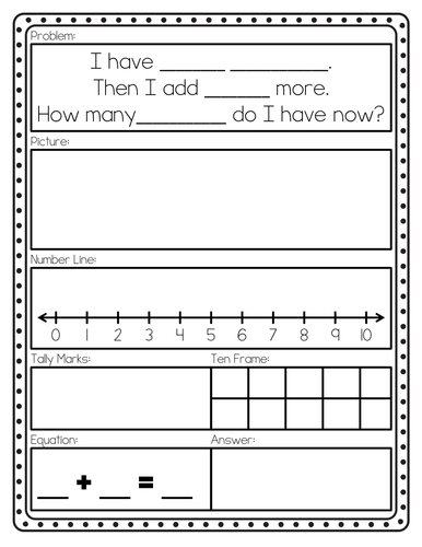 Addition and Subtraction: Make Your Own Story Problems with Solutions