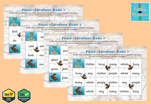 Year 2 Common Exception Words - Pirate Adventure