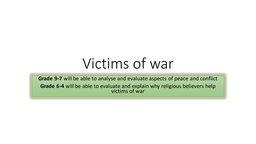 Victims of war AQA 9-1 Religious Studies